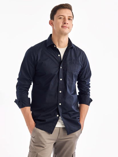 Navy Solid Urban Shirt