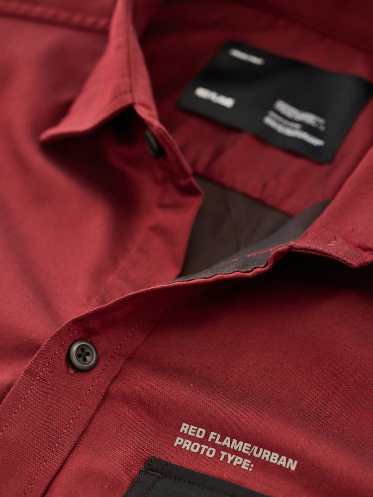 Maroon Solid Urban Shirt