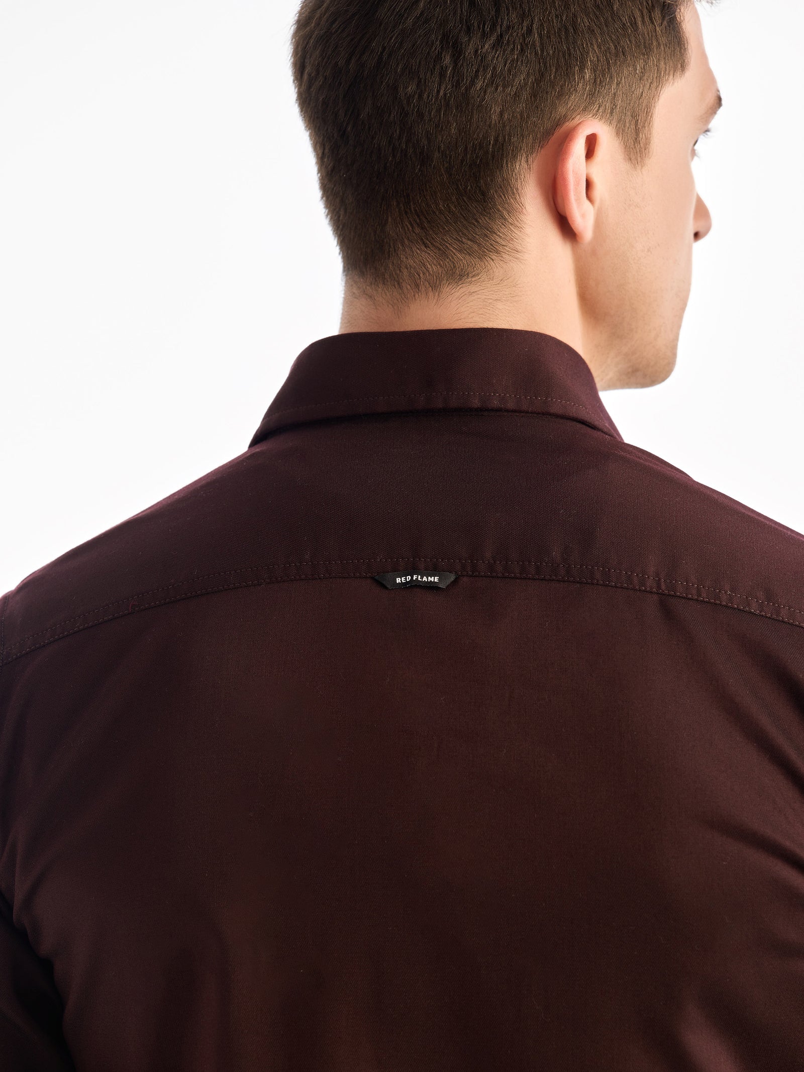 Maroon Solid Urban Shirt