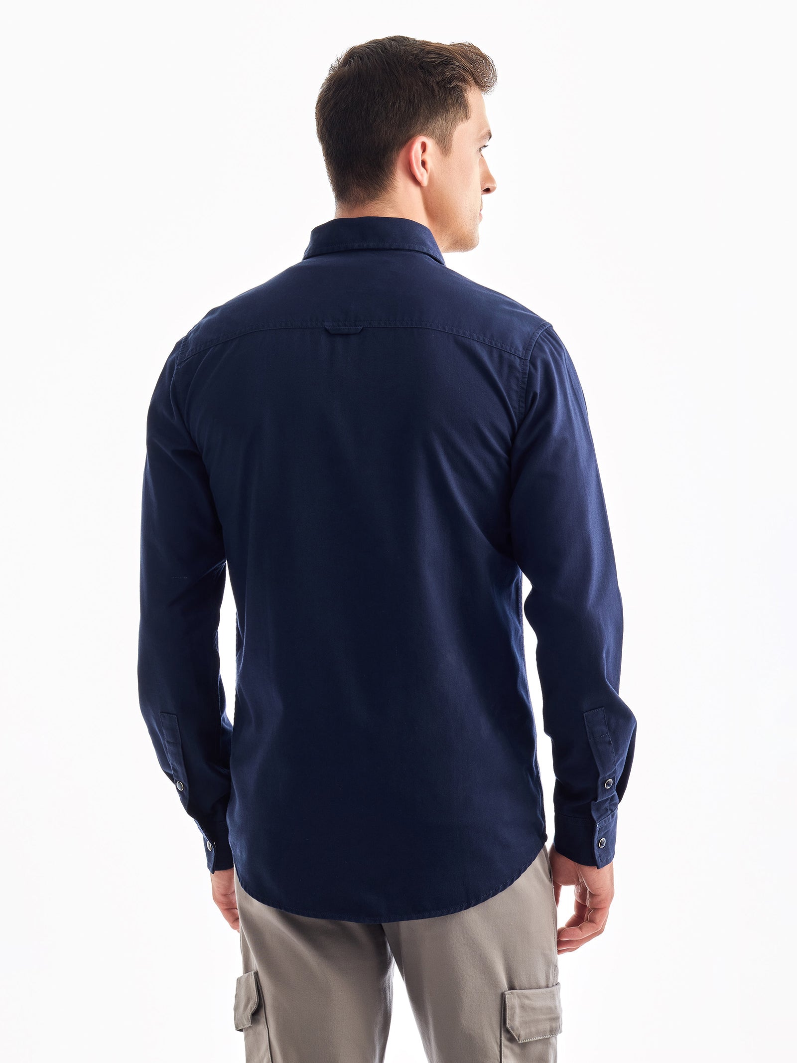 Navy Solid Urban Shirt