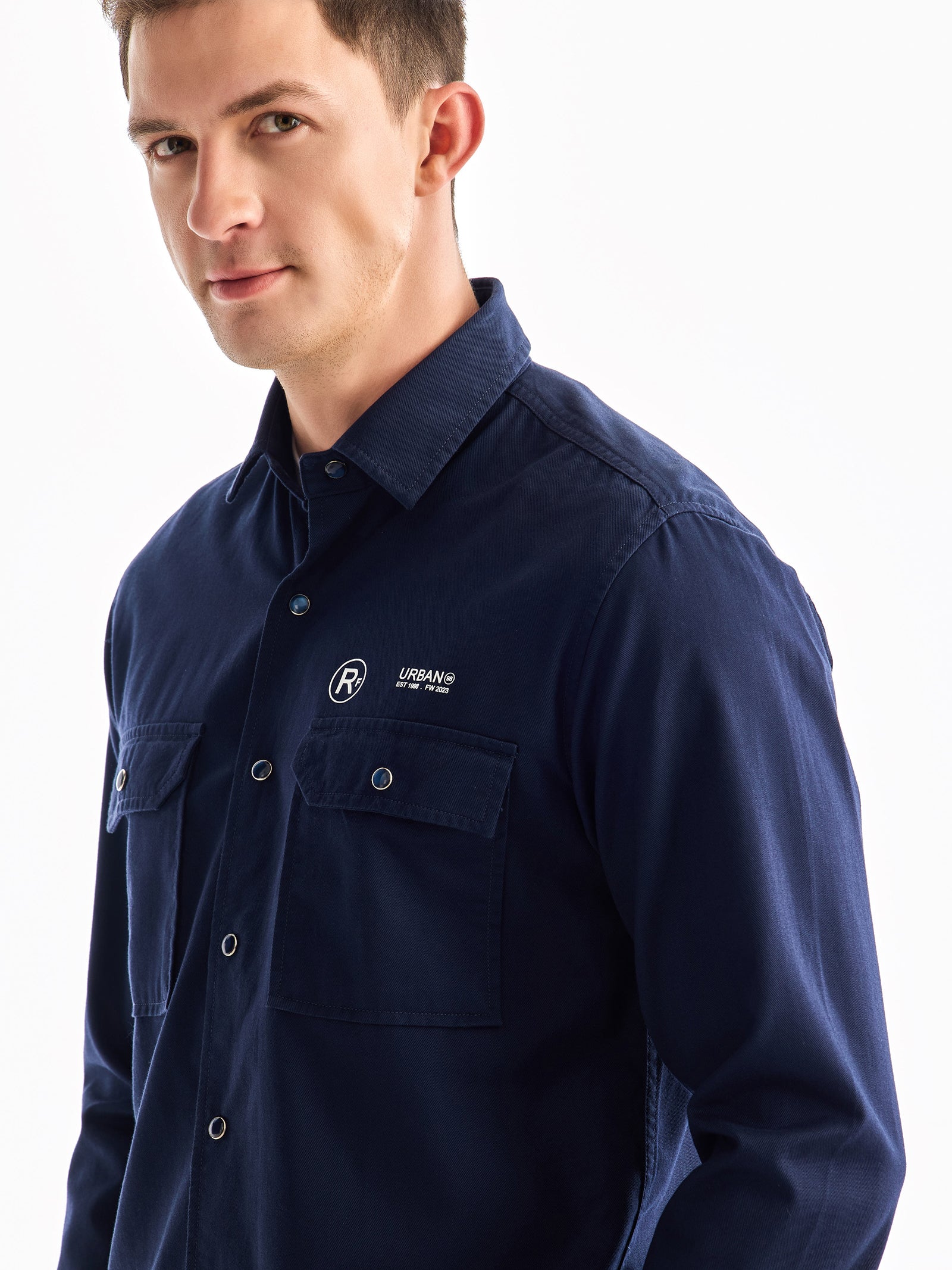 Navy Solid Urban Shirt