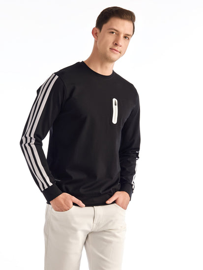 Black Solid Sweatshirt