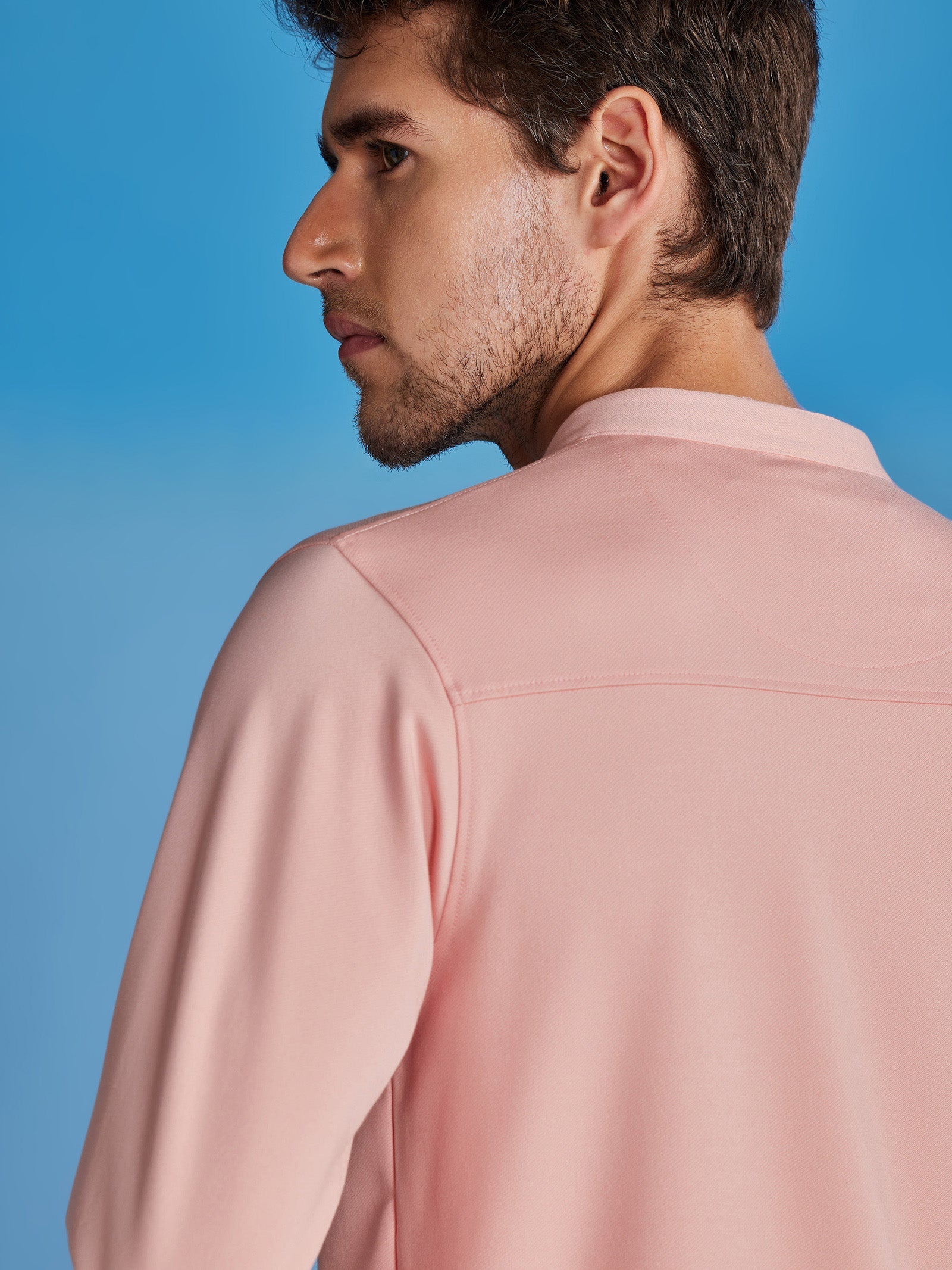 Pink Henley Sweatshirt