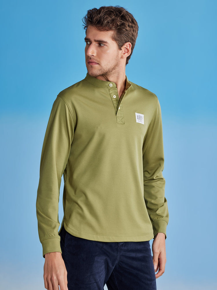 Green Henley Sweatshirt