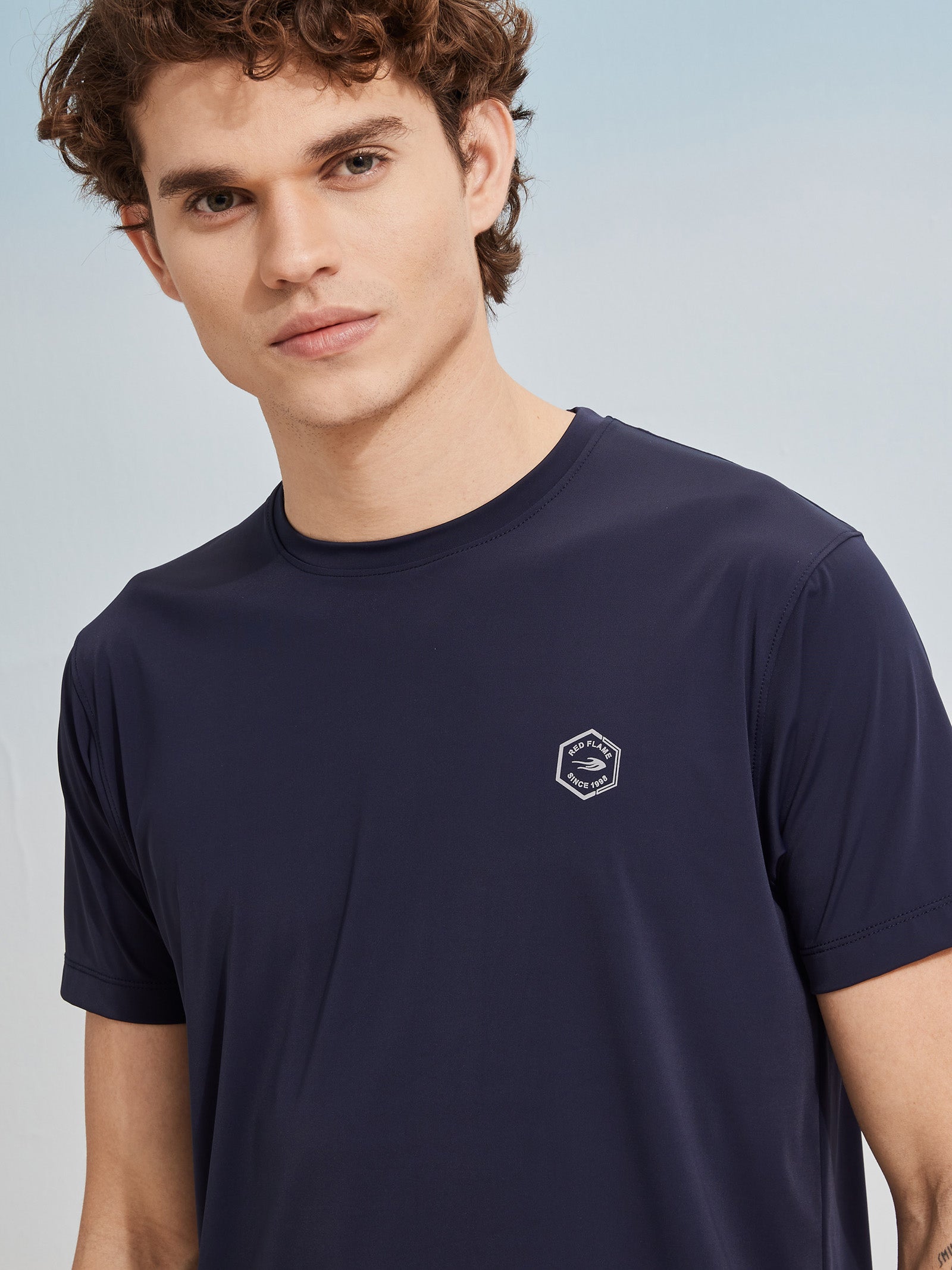 Navy Solid Stretch T-Shirt